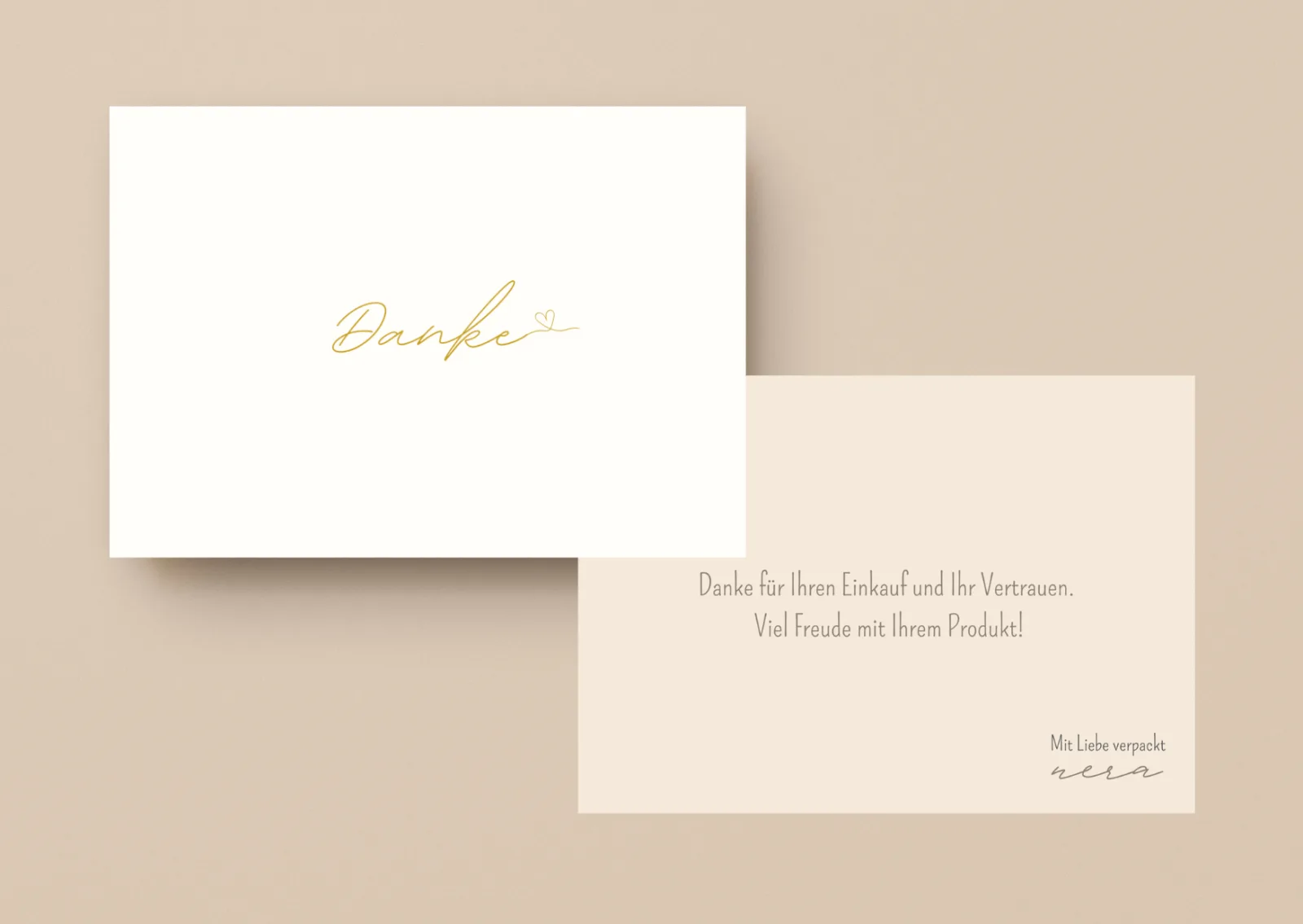 Minimalistische Dankeskarte im Boutique-Stil ✨ – Nera Design
