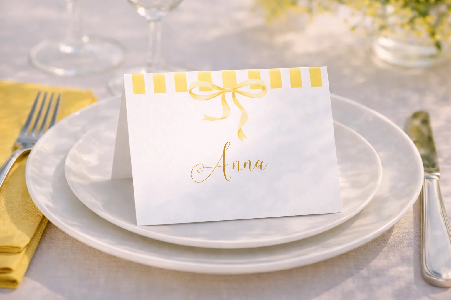 Nera Sunshine Tischkarte 💛 – Nera Design