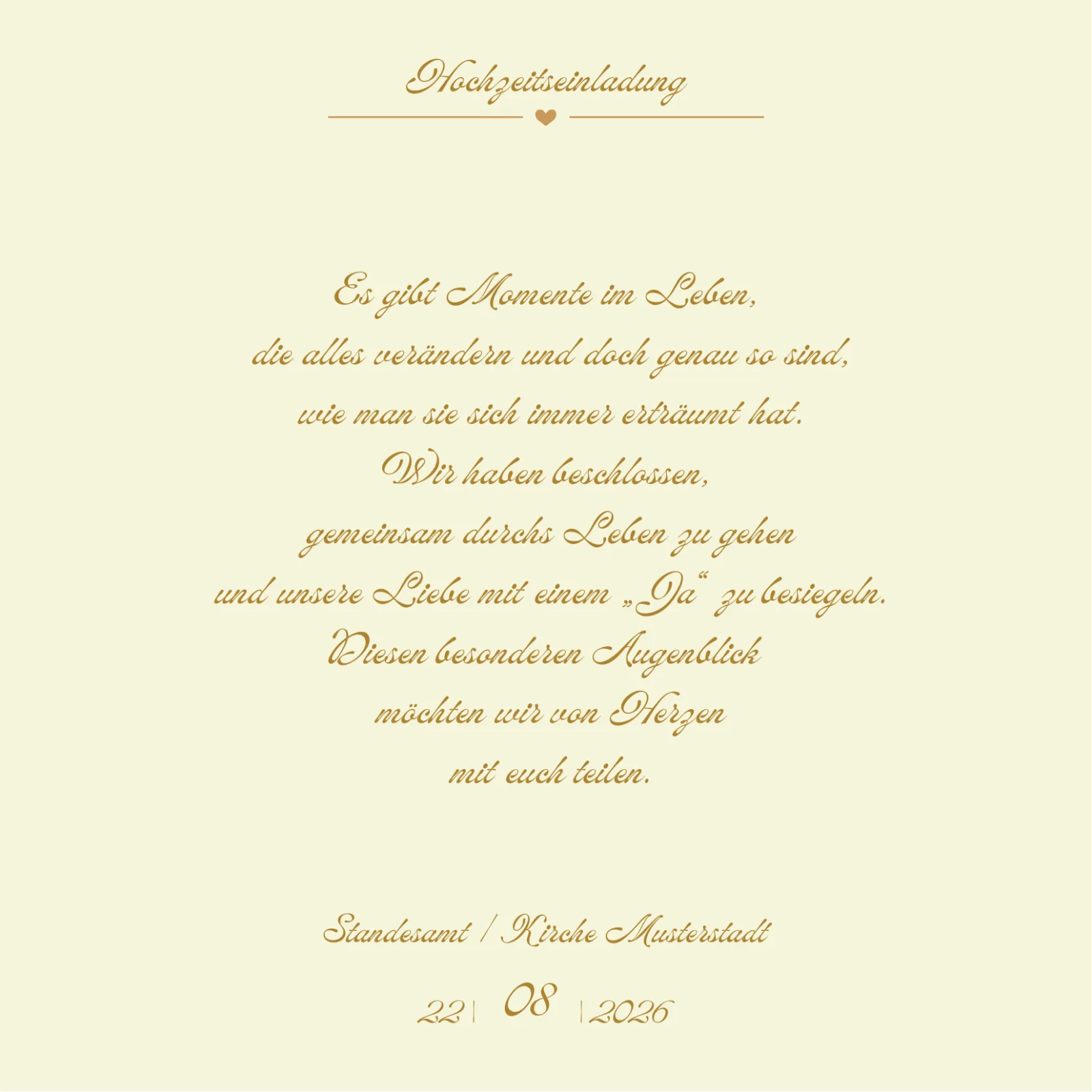 Elegante Hochzeitseinladung – Bild 3