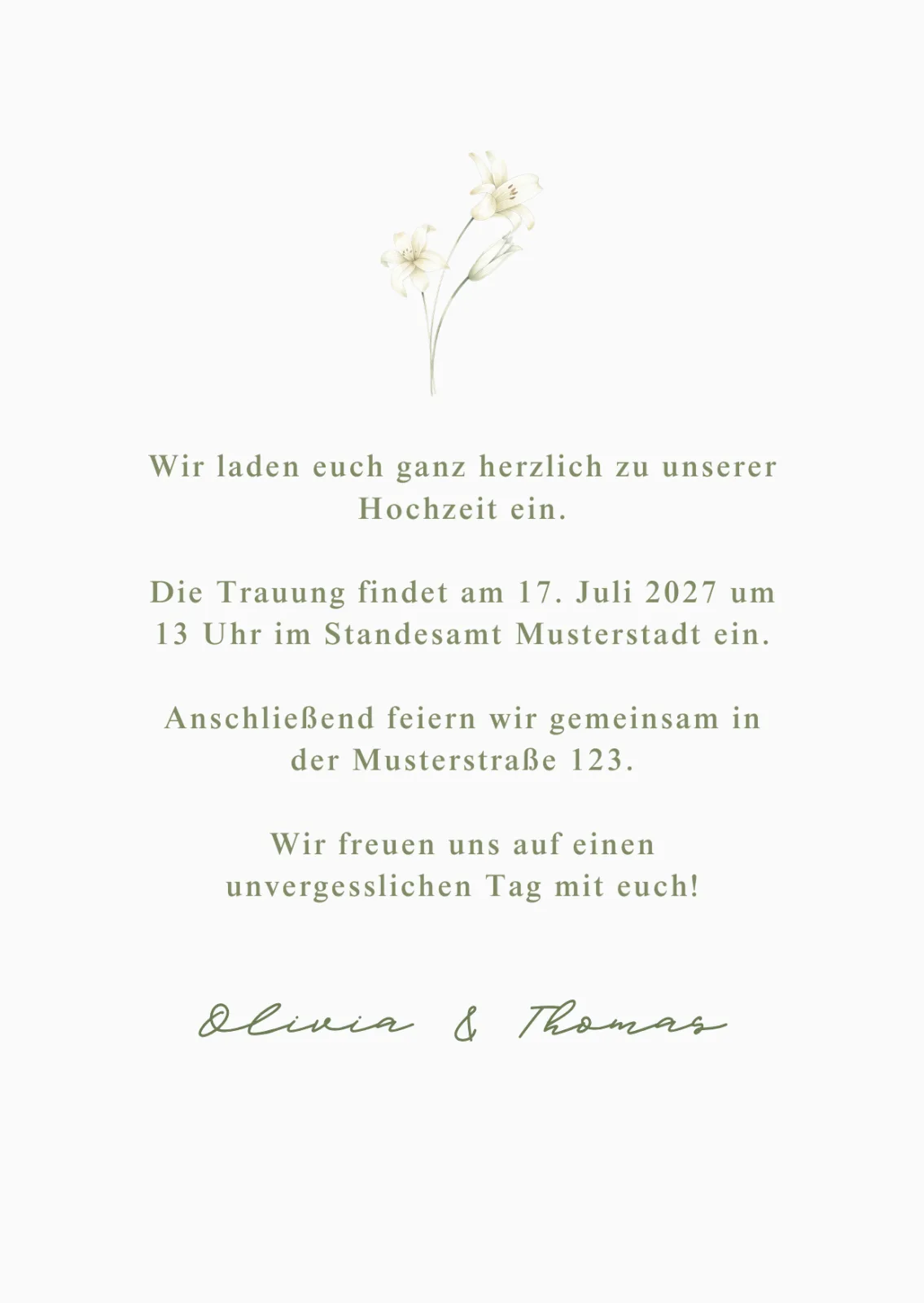 Botanische Eleganz Hochzeitseinladung 🌿 – Bild 3