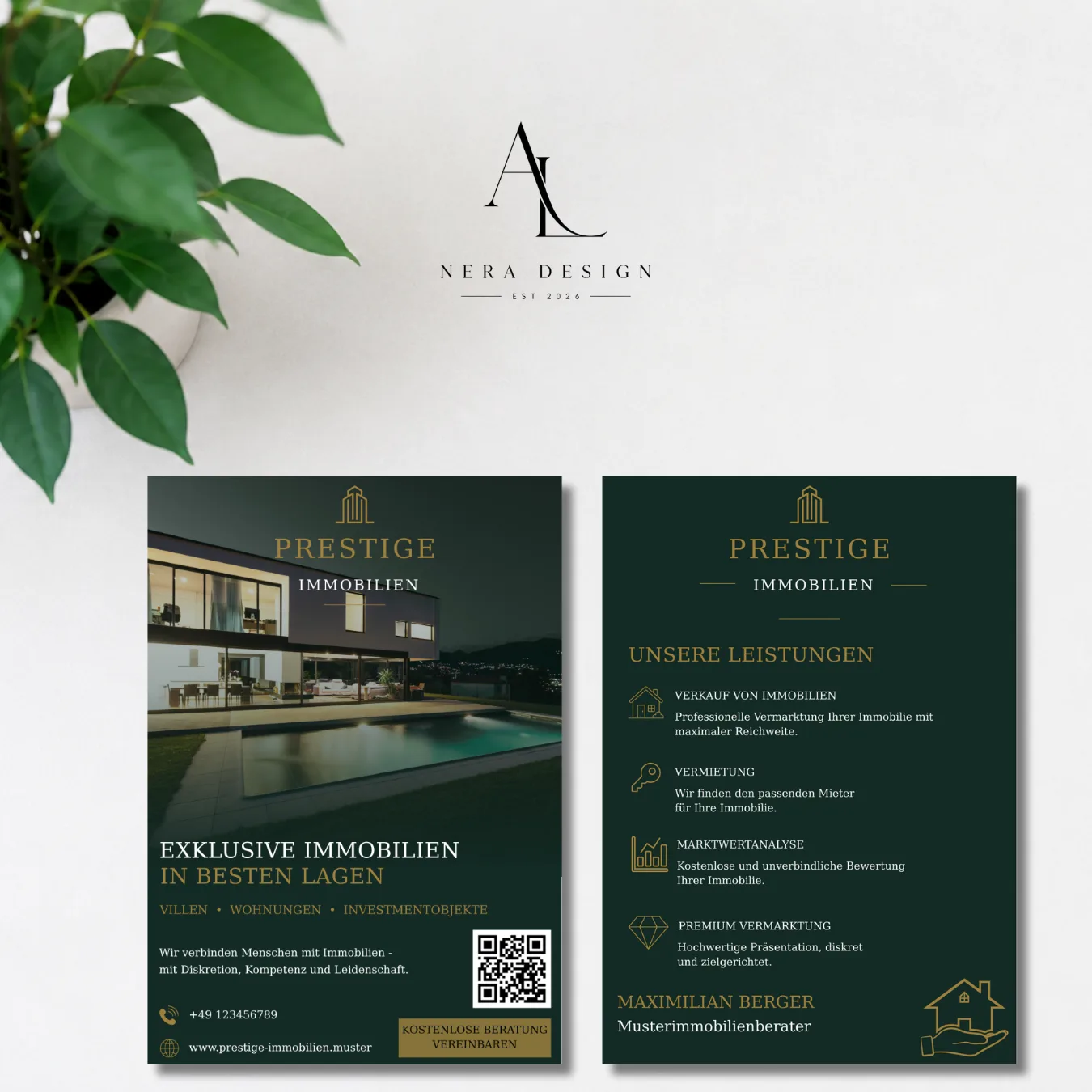 Modernes Flyerdesign für Immobilien – Nera Design