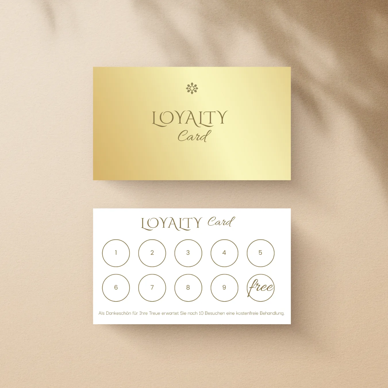 Golden Glow – Loyalty Card ✨ – Nera Design