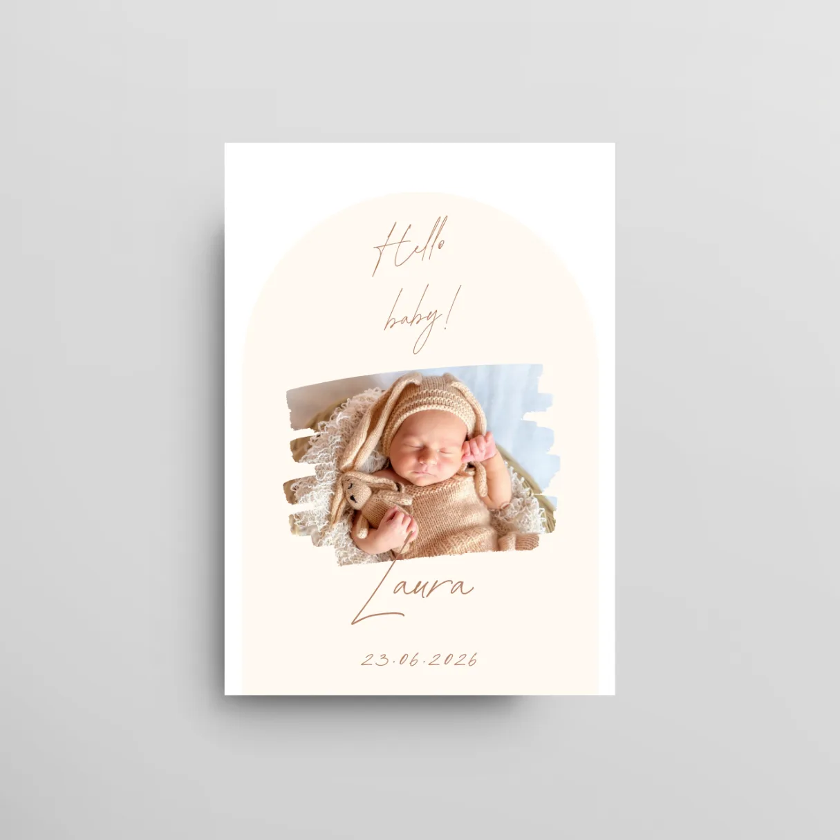 Hello Baby – Geburtskarte mit Foto – Nera Design