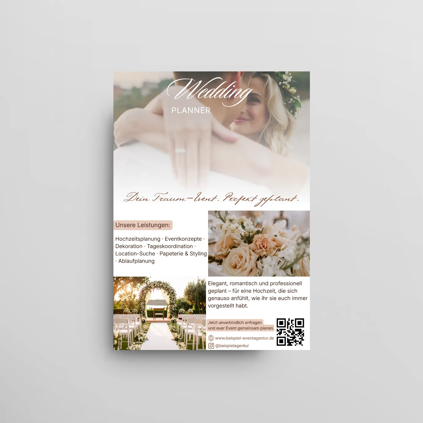 Werbeflyer für Wedding Planner & Eventagenturen – Nera Design