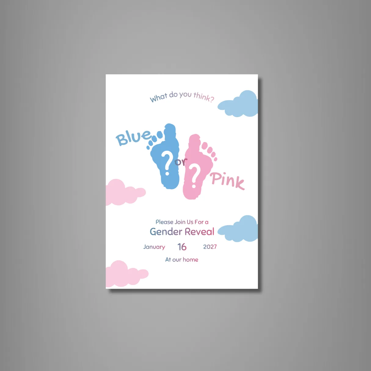 Sweet Surprise – Gender Reveal Einladung – Nera Design