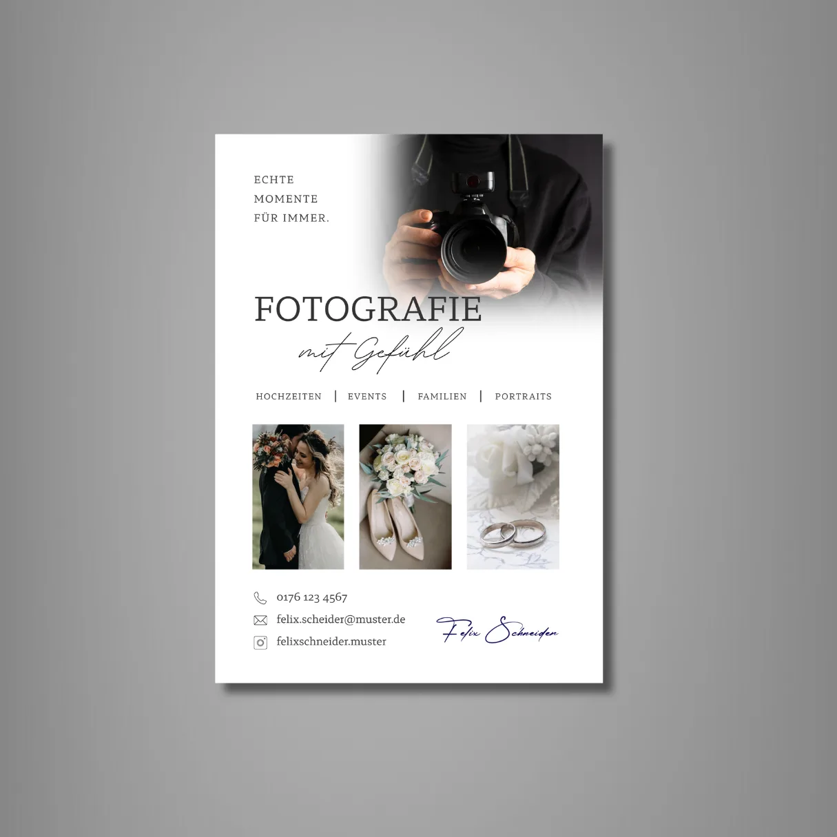 Moderne Flyer für Fotografen – Nera Design