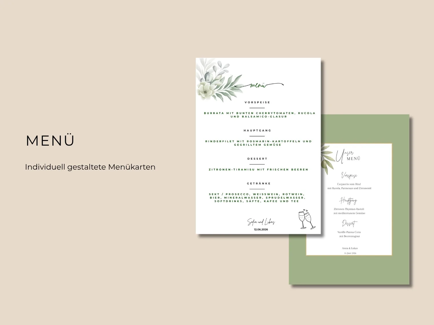 Menükarten – Nera Design